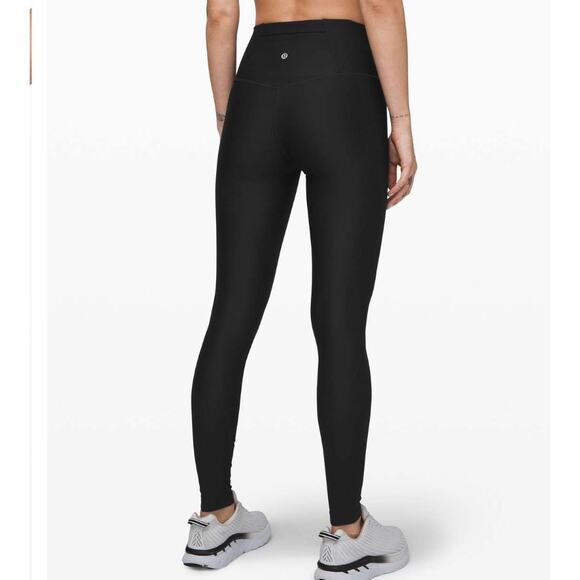 Lululemon‎ Mapped Out High-Rise Tight 28" Black / Black Leggings Womens Size 2 - Picture 1 of 8